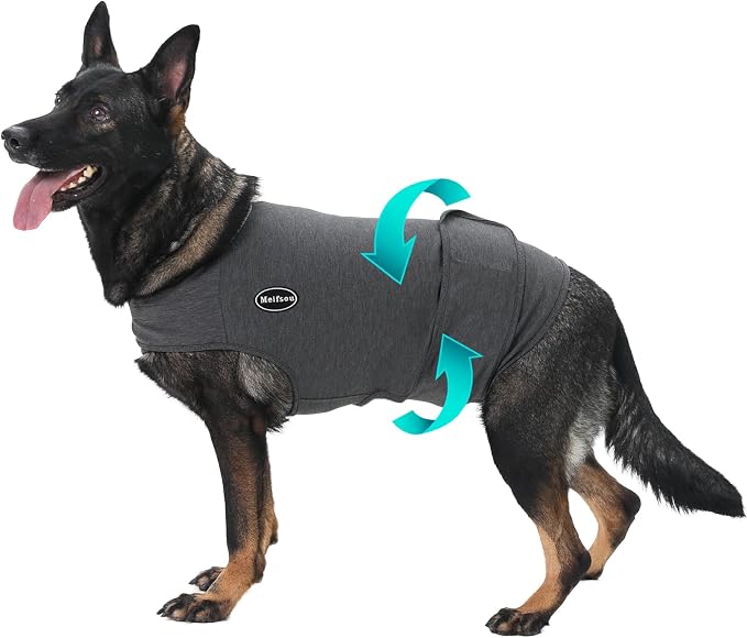 Meifsou Dog Anxiety Vest X-L, Skin-Friendly Thunder Jacket for Dogs, Dog Calming Shirt for Thunder, Fireworks, Vet Visits and Separation - Keep Pet Calm Without Medicine & Training, Anti Anxiety for Dogs