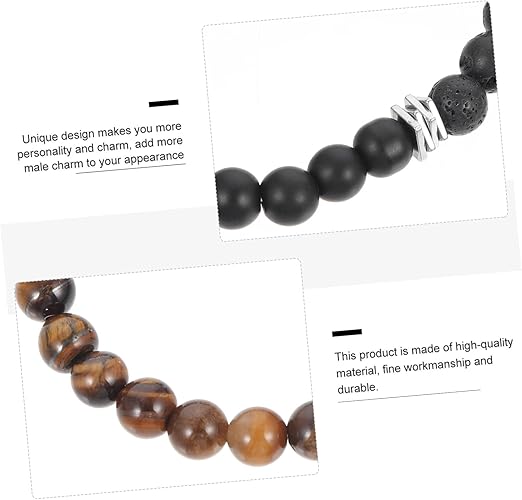 Fashionable Mens Cuff Bracelet Cross Decor Wrist Decor Bracelet Set for Men for Festivals