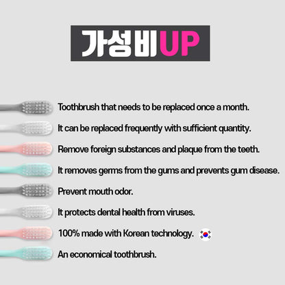 BRUSHLINE Ultra Soft Toothbrushes with Tapered Bristles, 8 Pack