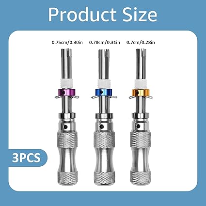Lock Pick, 3Pcs Lock Pick Set, Multi-Function Hexagonal Wrench Metal Picking Tool Portable Sturdy for Home