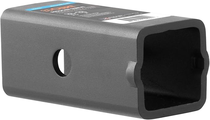 CURT 45405 Trailer Hitch Receiver Adapter Reducer Sleeve, 2-12 to 2-Inch, Carbide Black Powder Coat