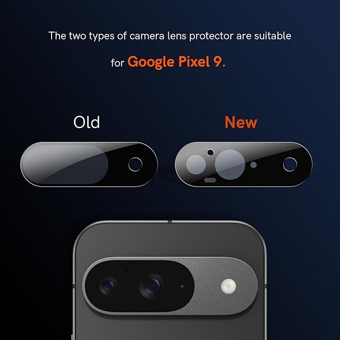 LK 2 Pack for Google Pixel 9 Screen Protector with 2 Pack Camera Lens Protector, HD Ultra-thin, 9H Hardness Tempered Glass Screen Protector for Pixel 9 [Fingerprint Compatible] Bubble-Free
