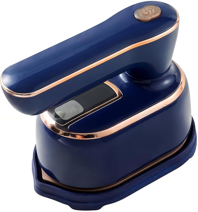 Portable Handheld Iron 20s Fast Heat-up Fabric Wrinkle Remover 2 in 1 Rotatable Travel Iron Steamer for Clothes Support Dry and Wet Ironing for Home Travel or College, US Plug, Blue