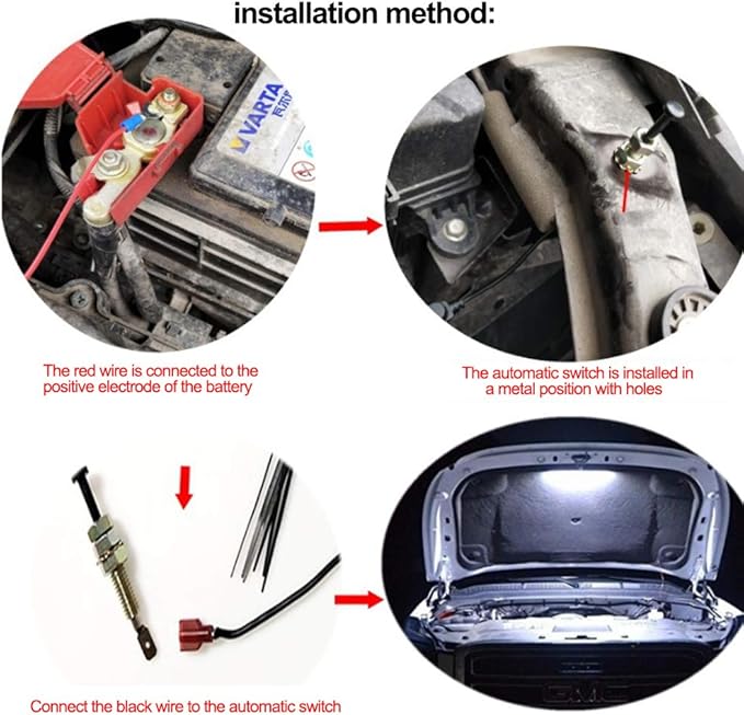 Under Hood LED Light Kit, Universal Waterproof Engine Inspection Strip Lamp with Automatic OnOff for Truck Cargo Pickup SUV RV Boat