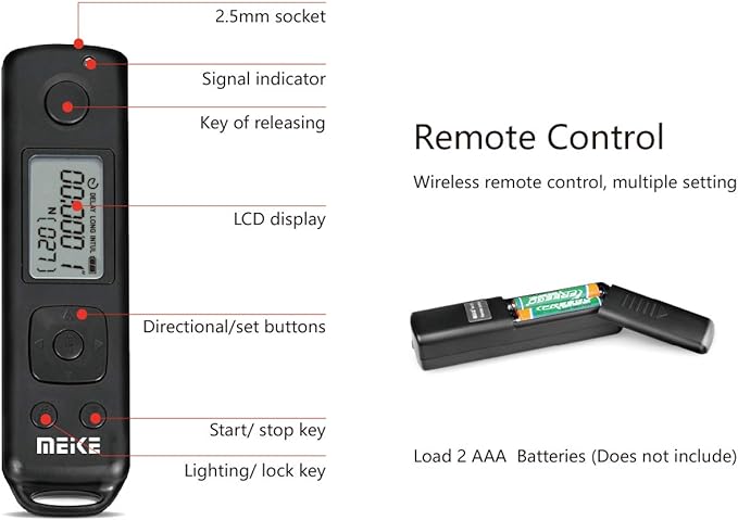 Meike MK-A7R IV PRO Professional Battery Grip with 2.4G 100-Meter to Remote Control Compatible with Sony A7IV A7R IV A9II A7SIII