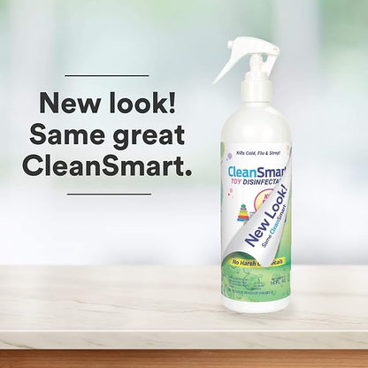 CleanSmart Toy Disinfectant Spray Kills 99.9 of Viruses and Bacteria, Rinse Free, 16 oz Bottle, (Pack of 2)