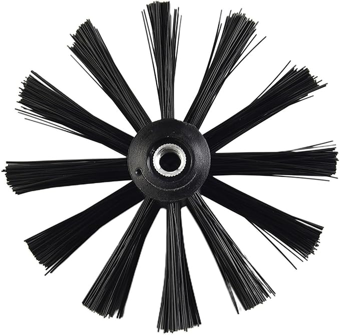 100150mm Chimney Cleaning Brush Dryer Vent Cleaning Brush Lint Remover M8 Thread Bristle Head for Duct Pipe Maintenance Household Tool for Cleaning Dryer Ducts(100mm)