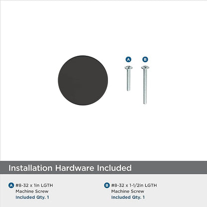 Amerock  Cabinet Knob  Matte Black  1-38 inch (35 mm) Diameter  Versa  1 Pack  Drawer Knob  Cabinet Hardware
