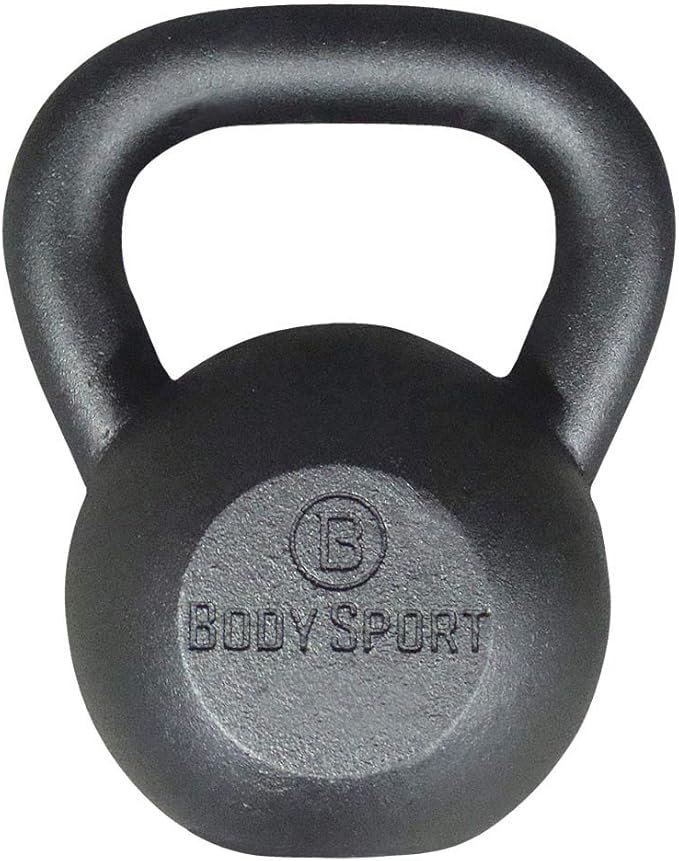 Body Sport Cast Iron Kettlebell, 30 lb. – At-Home Gym Equipment – Kettlebell Free Weights – Strength & Core Training Equipment – Cast Iron Resistance Workout Gear