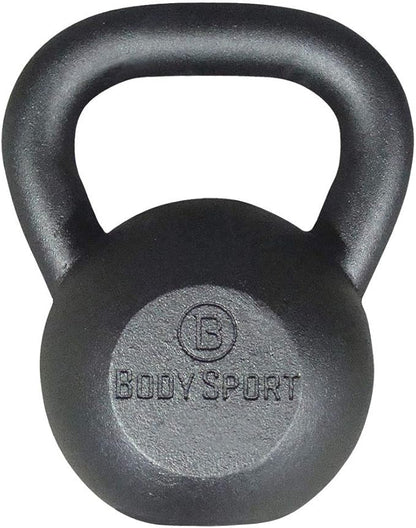 Body Sport Cast Iron Kettlebell, 30 lb. – At-Home Gym Equipment – Kettlebell Free Weights – Strength & Core Training Equipment – Cast Iron Resistance Workout Gear