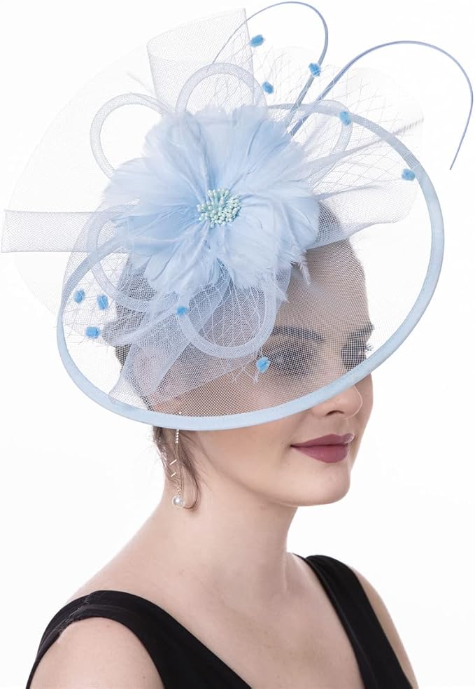 Lucky Leaf Women Girl Fascinators Hair Clip Hairpin Hat Feather Cocktail Wedding Tea Party Hat