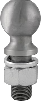 CURT 40085 Raw Steel Trailer Hitch Ball, 30,000 lbs, 2-516-Inch Diameter, 1-14 x 2-58-Inch Shank