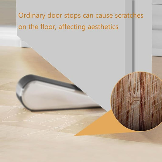 4.4 lbs Heavy-Duty Door Stopper, Decorative Door Stopper, Weighted Fabric Door Stopper for Bedroom, Living Room, Interior & Exterior Doors, Also for Door Prop for Cats Dogs