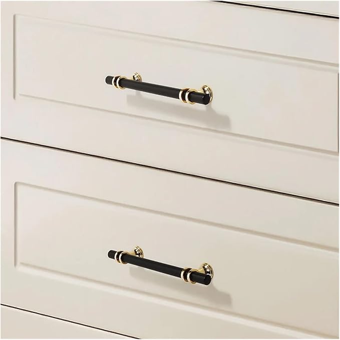 Aluminum Alloy Black Gold Door Handle Wardrobe Kitchen Cabinet Drawer Solid Handle Furniture Handle European Modern Hardware