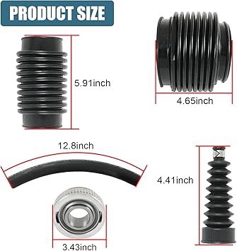 Transom Seal Bellows Kit 803099T1 replacement for Mercruiser Sterndrive Alpha One Gen 2 1991 and up Stern Drives with Exhaust Bellows Seal Gimbal Bearing Marine Outboard Boat Sierra 18-8206