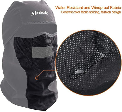 This versatile balaclava is made from water-resistant and windproof fleece for warmth and comfort during outdoor activities.