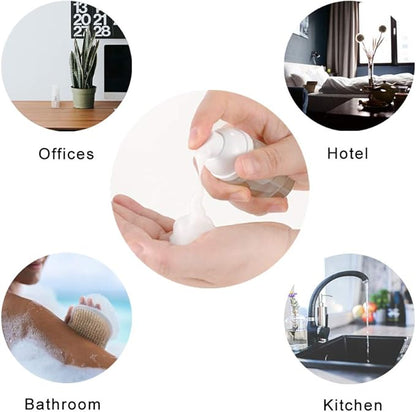 LONGWAY 3PCS Travel Size Foam Pump Bottle,Mini Empty Pump Bottle Dispenser(30ml,1 fl oz) (Clear)