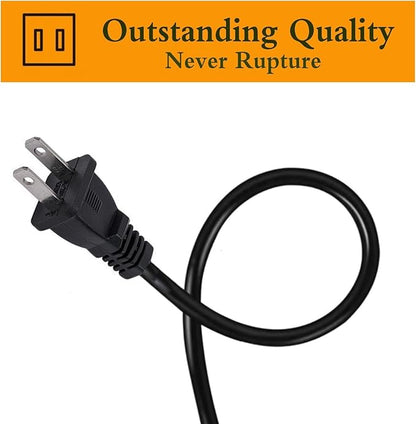 TV Power Cable Cord for Samsung 24" 32" 40" 43" 48" 49" 50" 55" 60" 65" 75" Inch LCD HD Smart 4K Curved TV UN55RU8000FXZA UN65RU7100FXZA UN43NU6900FXZA Replacement Samsung TV Power Cord