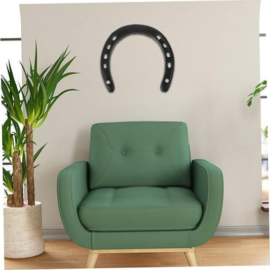 Healifty Cast Iron Horseshoe Wall Decor Rustic Finish Vintage Metal Horseshoe Sculpture for Indoor and Outdoor Use Garden Ornament and Home Adornment