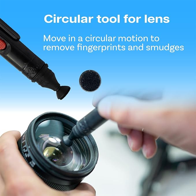 MMOBIEL Professional Carbon Cleaning Brush Compatible with DSLR Camera Lenses and Filters Dry Preclean with Microfibre Cleaning Cloth