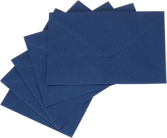 uxcell 50 Pcs Invitation Envelopes, 6 x 4 Inch Self-Adhesive Greeting Card Envelopes with Gummed Seal for Greeting Card, Wedding Invitations, Parties, Letter Mailing (Dark Blue)