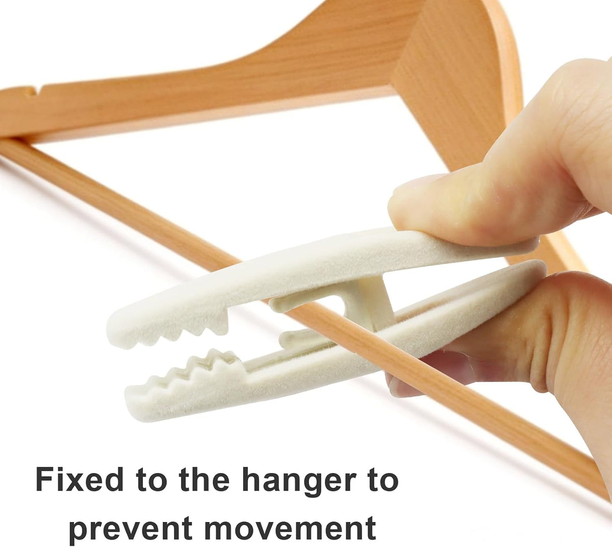 Velvet Hanger Clips, 40 PCS, Beige Non-Slip Flocked Clips, For Pants, Skirts, Suits, Shirts, Socks