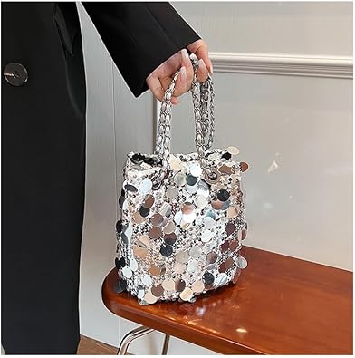 Womens Shoulder Bag Sequin Purse Crystal Clutch Evening Bag Sparkle Purse Mob Wife Aesthetic