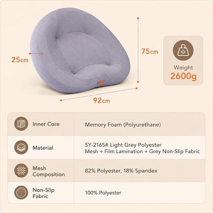 Memory Foam Dog Bed, Large Waterproof Pet Sofa with Sides & Removable Washable Cover, Non-Slip Bottom Supportive Couch for Large Dogs, Gray
