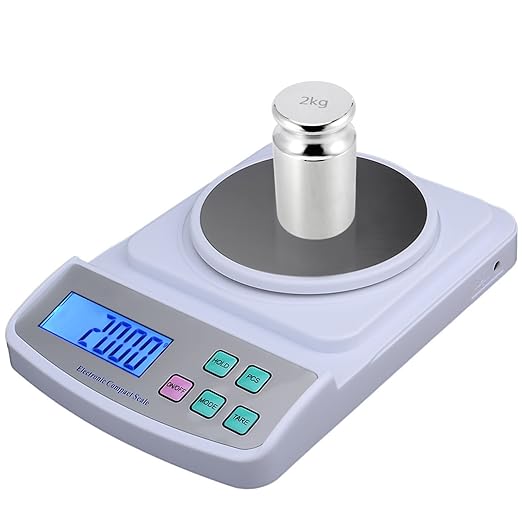 SINJEUN 2 Kg Calibration Weight, 2000 Kilogram Precision Steel Calibration Weight with Storage Case, Chrome Finish Calibration Weight for Digital Scale