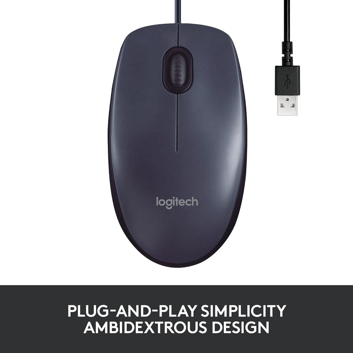 B100 Optical Mouse For Business Black (Renewed)
