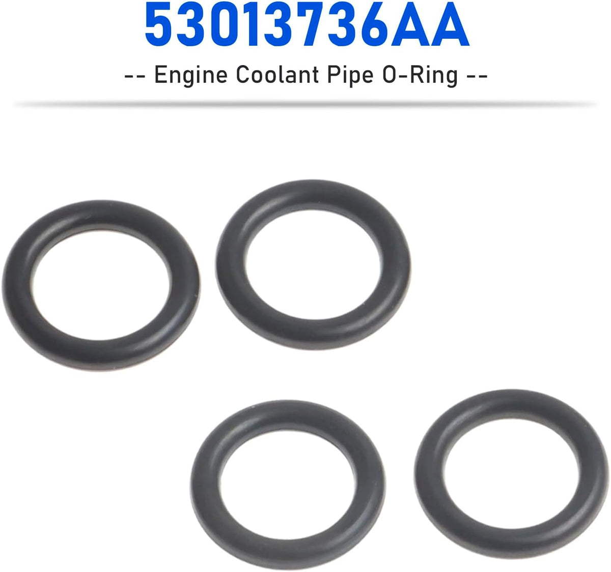 Engine Coolant Pipe O-Ring 53013736AA for 5.7L & 6.4L Engines Only, 4pc, For Chrysler 300 2005-18, for Dodge Durango 2011-17, Charger 2006-17, Challenger 2009-18, Grand Cherokee 2005-18