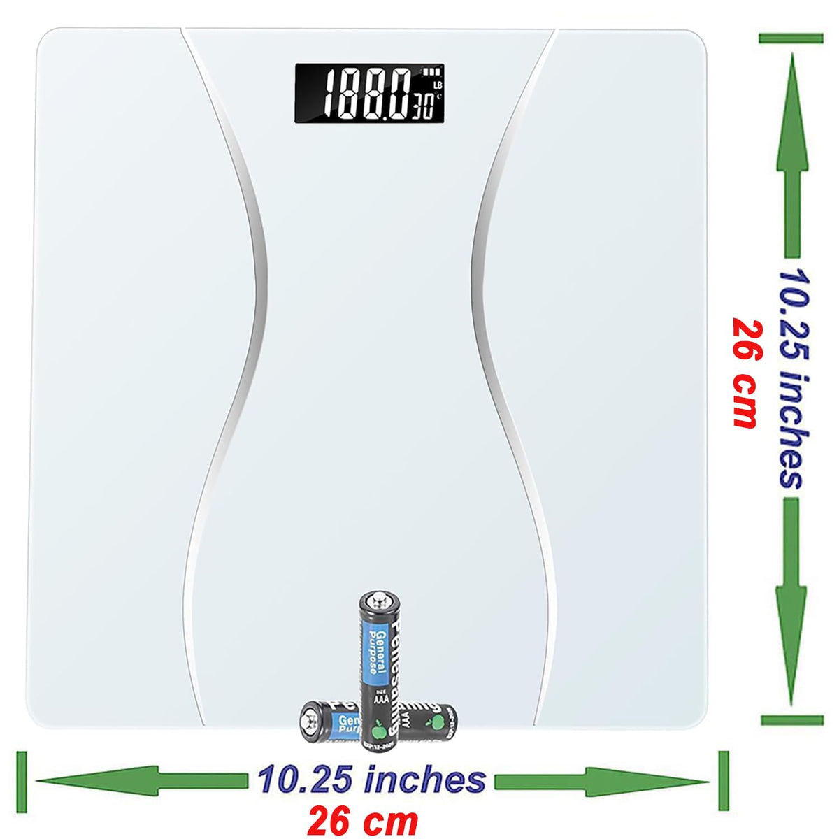 Scale for Body Weight, Digital Bathroom Scale, Weight Scales for People,Body Scale,White,Max:400LB/180KG,2 Weighing Units: LB/KG