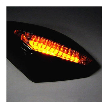 2x Motorcycle Side Mirrors Integrated Turn Signal Light Mirrors Compatible With Suzuki GSX-R 600 750 1000 SV1000S GSF 1200 (1 Pair Smoke)