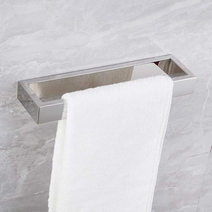 Bathroom Towel Ring Polished Stainless Steel Wall Mounted Hand Towel Bar Modern Square Style Towel Rack, D69018C