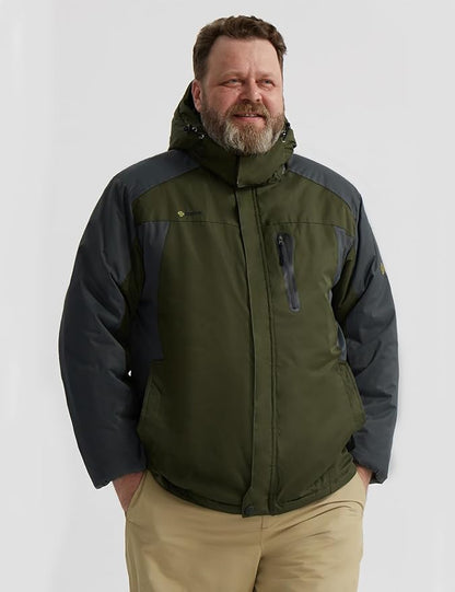 GEMYSE Men's Ski Snow Jacket Warm Winter Waterproof Coat Snowboard Rain Jacket Hooded Windproof Windbreaker