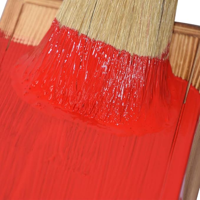 Chalk and Wax Paint Brush, Large 2-in-1 Round Natural Bristles Painting Tool for DIY Furniture, Stencils, Home Decor, Wood Projects, Wax Finishing