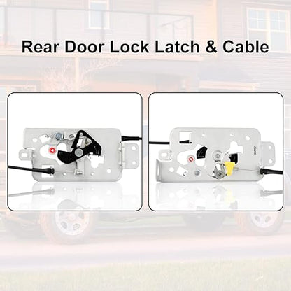 Passenger Right Side Upper and Lower Door Rear Lock Latch Actuator Cable Assembly Set for 2004-2008 Ford F150 Extended Cab Pickup Replaces 8L3Z-18264A00-B 6L3Z-18264A00-B
