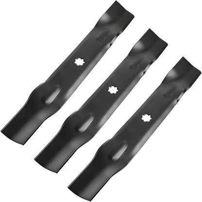 GY20852 Mower Blades Fit for John Dee re 48" Lawn Mower, GX21784 High Lift Mower Blades Compatible with 145 155C D140 D150 D160 LA130 LA140 LA145, Replace for GX21785 AM137757 AM141035, 3 Pack