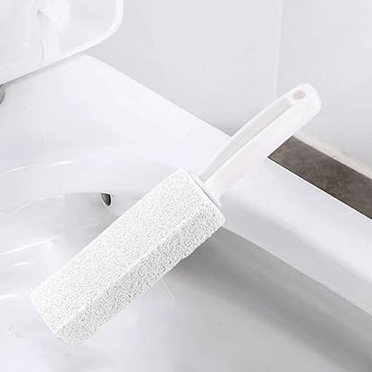 Toilet Cleaner Stone Dead Corner Grout Cleaner Long Handle Bathroom Appliances Toilet Brush for Household Cleaning (White 10cm)