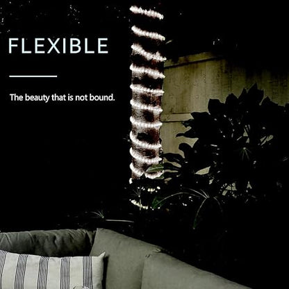 10 ft LED Rope Lights, 108 LED Connectable and Flexible Tube Lights,Rope Lights for Bedroom,Garden,Patio,Deck,Backyard,Kitchen,Christmas Decoration(White)