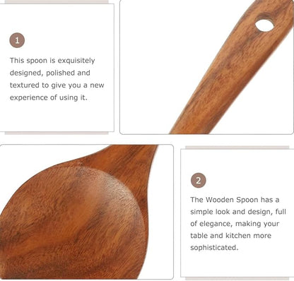 Wooden Mixing Spoon for Stirring Combining and Serving Food Kitchen Utensil