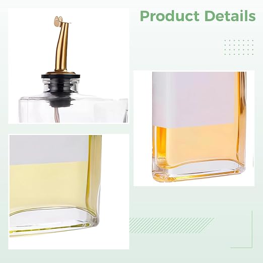 2 Pcs Syrup Dispenser Set for Coffee Bar, 11.8 fl oz / 350 ml Glass Oil Vinegar Dispenser with Pump, Clear Labels for Grape Seed Oil and Apple Cider Vinegar, Kitchen or Coffee Bar Use