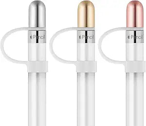 Apple Pencil Replacement Cap- Tranesca Aluminum Replacement Cap for Apple Pencil 1st Generation (3 in a Pack) Gold,Rose Gold,Silver- Not Magnetically Clasped