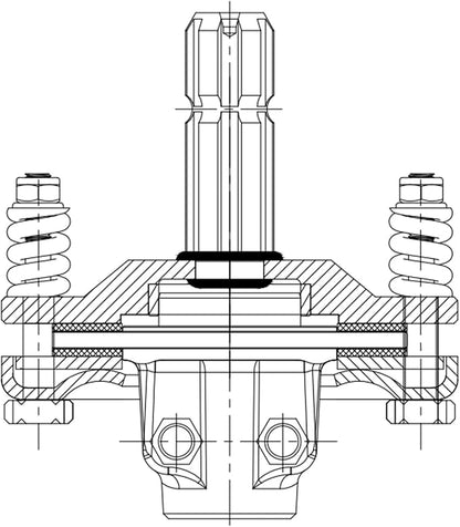 VEVOR Slip Clutch, 1 3/8" PTO Slip Clutch, 6 Spline Ends PTO Friction Clutch, Carburized Steel Tractor Slip Clutch, Adjustable Rotary Cutter Slip Clutch, Black PTO Slip Clutch Spline for PTO Shaft