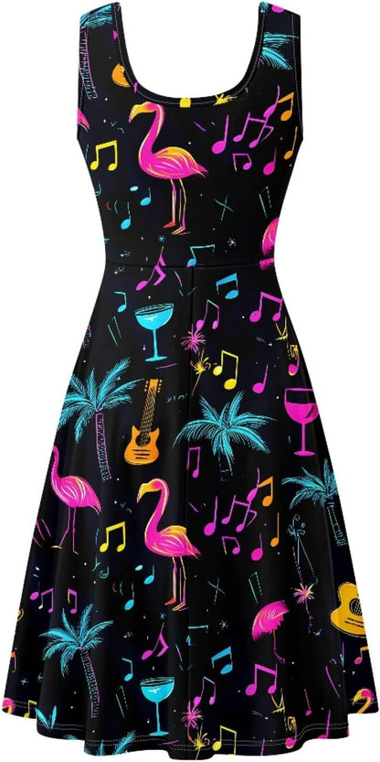 KiuLoam Women's Casual Sleeveless A-Line Dresses Tank Top Sundresses Dress with Pockets XS - 4XL
