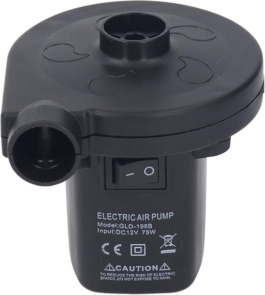 Air Pump GLD 198B Inflator Pump DC12V 75W Deflator Pumps with 3 Nozzles for Inflatable Devices and Water Bed
