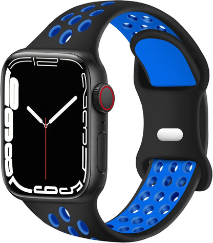 Sport Bands Compatible for Apple Watch Bands 38mm 40mm 41mm 42mm 44mm 45mm 46mm 49mm,Soft Silicone Sport Women Men Replacement Strap Compatible with iWatch Series 10/9/8/7/6/5/4/3/2/1 Ultra 2 SE
