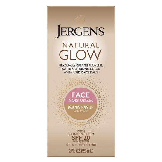 Jergens Natural Glow Daily Facial Moisturizer, Fair to Med 2 fl oz (59 ml) (NO BOX)
