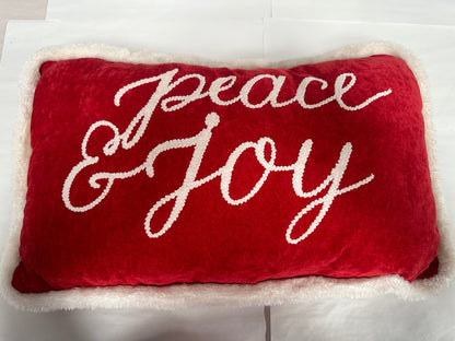 Peking Handicraft Peace & Joy Hook Soft Pillow
