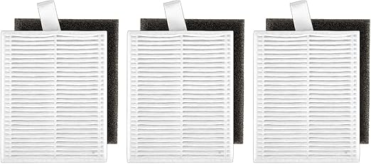 (3 Pack) L60 L50 HEPA Filters and Foam Filters Compatible With Eufy L60 L50 L60 SES L50 SES Vacuum Cleaner L60 L50 L60 SES L50 SES, Filter Kit, Replacement Parts 3 Filters, Filters Accessories Kit